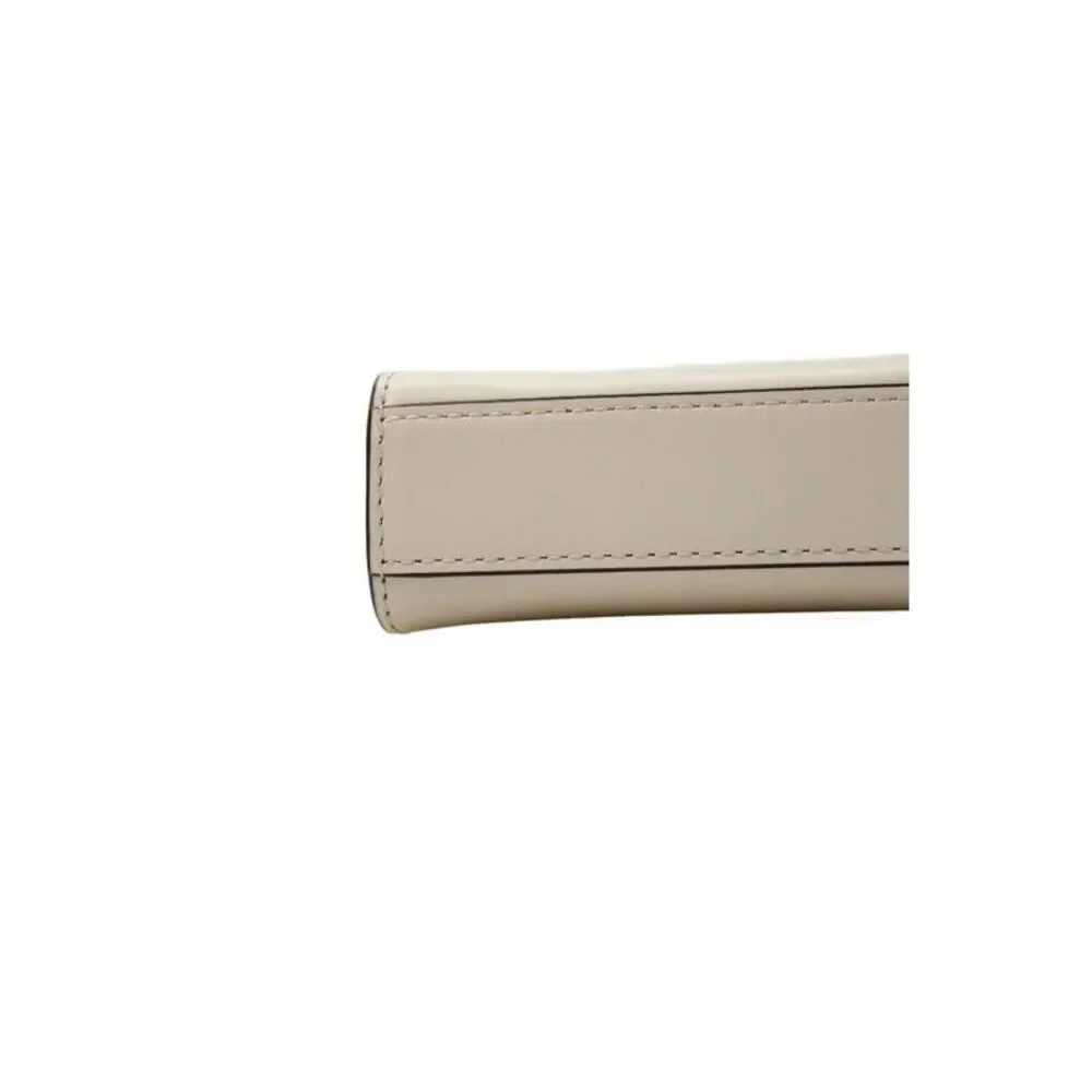 Tory Burch Womens Leather Nano Lee Radziwill Heart Applique Handbag Beige